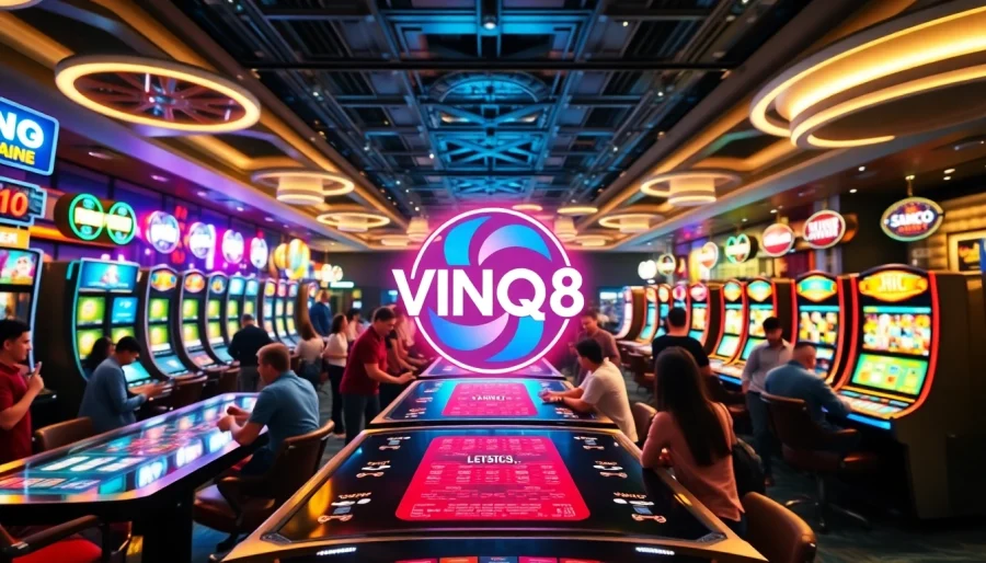 Experience exciting online gaming at https://VNQ8.red/ with vibrant casino visuals and engaging players.